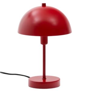 Červená kovová stolní lampa Kave Home Oronja