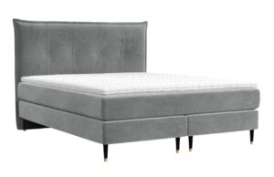 Maison de Rêve Šedá sametová postel boxspring DUNA 160 x 200 cm